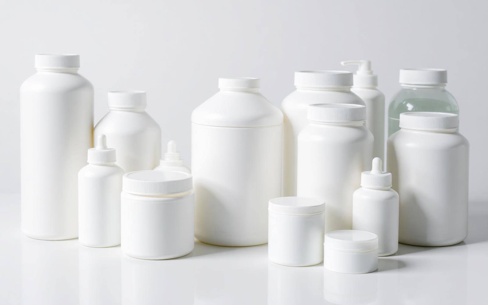 Range of HDPE bottles and jars